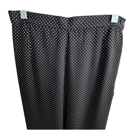 Chaus Womens Size 6 Black & Tan Polka Dot Polyester Pants Vintage HS159 - Picture 5 of 9